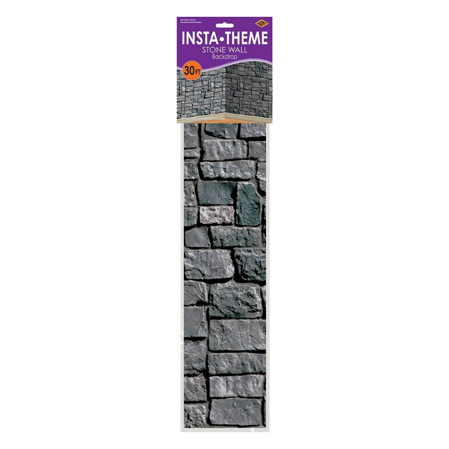 6 Pack Beistle Halloween Stone Wall Backdrop