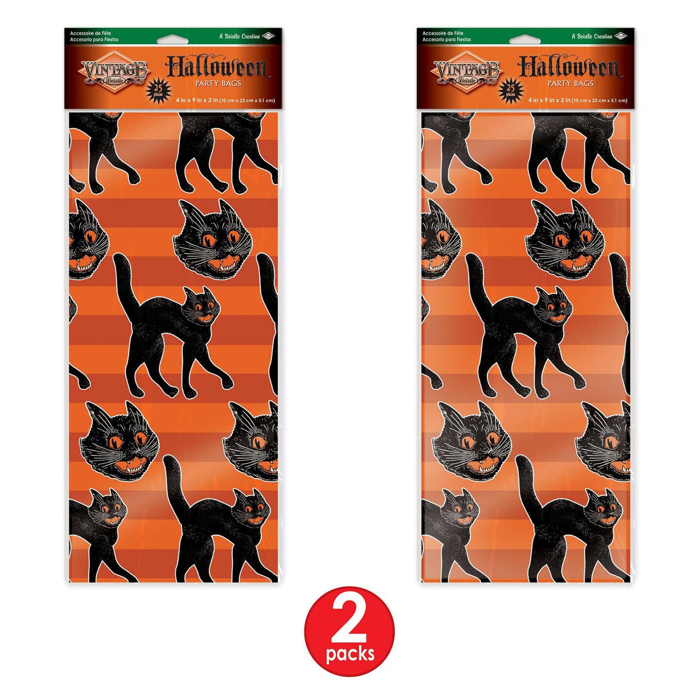 300 Pack Beistle Vintage Halloween Cello Bags