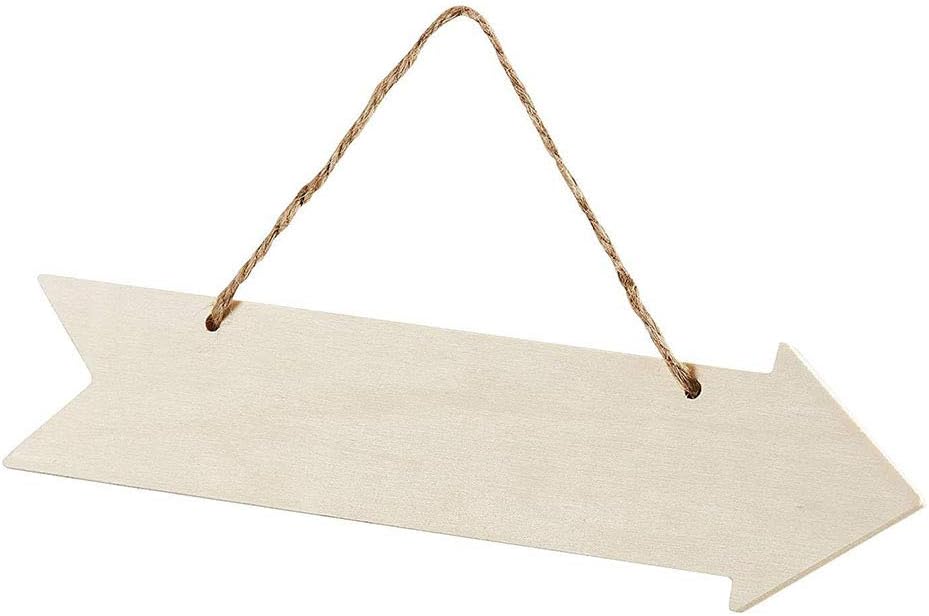 6pcs Unfinished Wood Sign Blank Arrow Shape