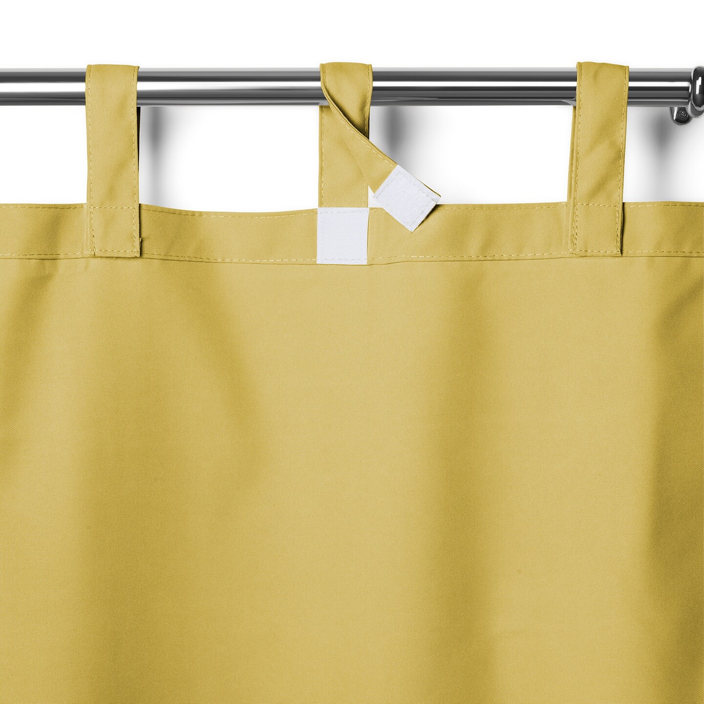Threadmade Home Matine Solid Tab Top Indoor/Outdoor Window Curtain, Yellow - 52"W x 84"L