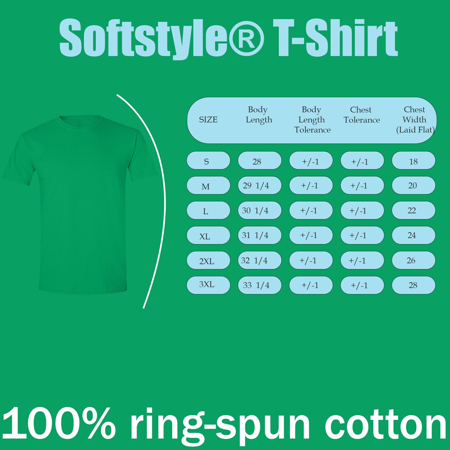 Gildan Softstyle Irish Green Crewneck Multi Pack Tee Set for Custom Design & Creative Crafting