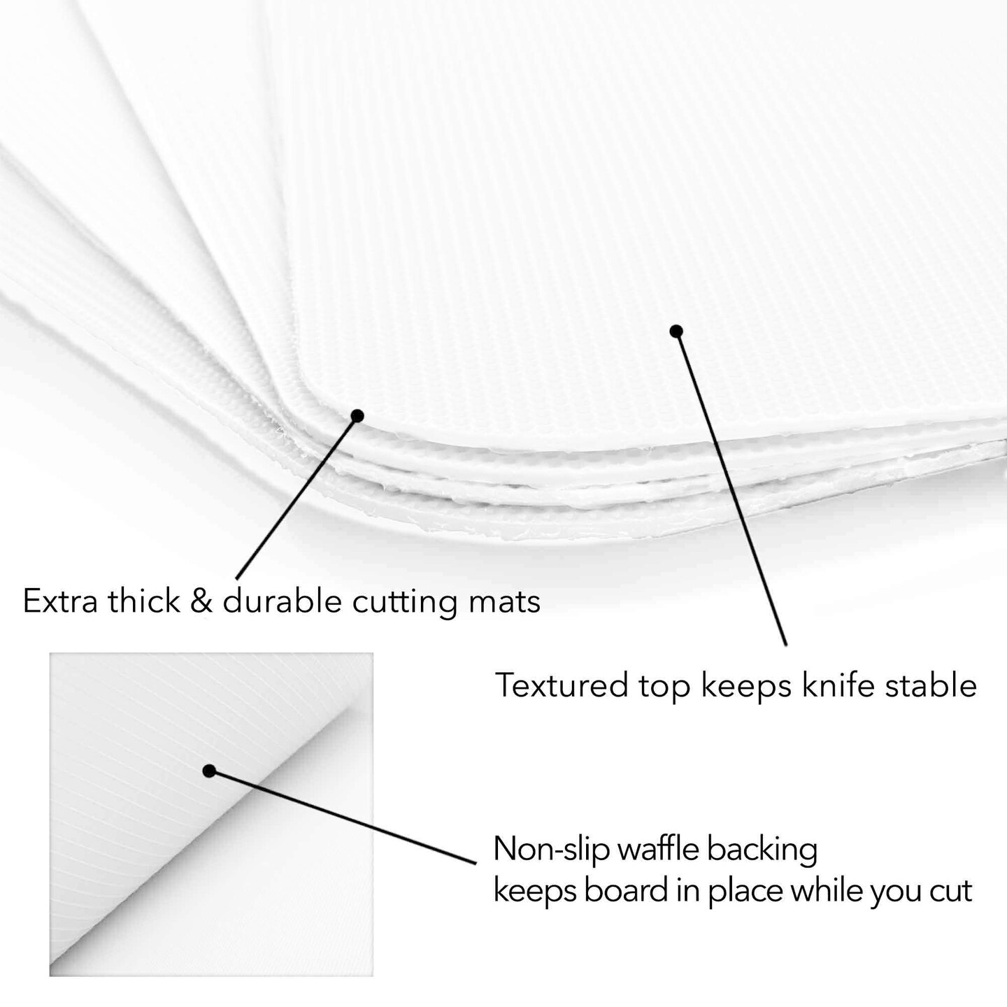 Simply Genius 8-Pack Large &#x26; Small Plastic Cutting Board Mats, 11.5x15&#x22; Large &#x26; 8x11&#x22; Small, Chopping Board Set - Durable &#x26; Non-Slip Cutting Board for Kitchen, for Cutting Meat &#x26; Vegetables, White