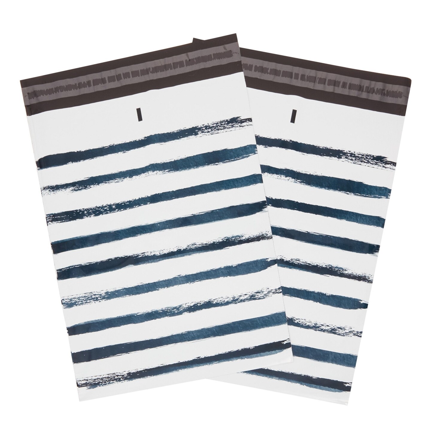 Self-Adhesive 10x13 Striped Poly Mailer Bags, Small Business Shipping Supplies (100 Pack)