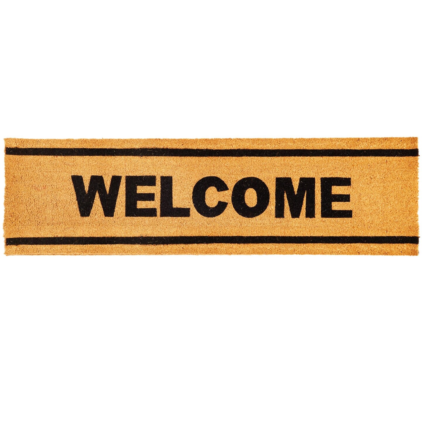 17x60 inch Natural Coco Coir Welcome Mat, Large Oversized Door Mat, Long Entryway Rug with Non-Slip Rubber Backing, Narrow Outdoor Mat for Home Entrance, Small Business