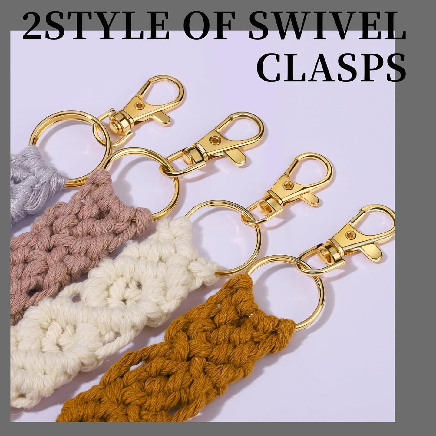 524PCS Key Chain Making Kit, Keychain Making Supplies Keychain Craft Supplies Key Chain Clips, Lanyard Snap Hooks, Key Rings and Jump Rings for Jewelry Lanyard Making, Keychain Kit Gold