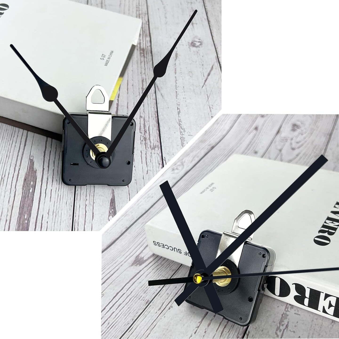 Clock Movement DIY Wall Clock Movement Mechanism Clock Repair Kit Replacement (Shaft Length 1-1/5 inch,2 Pair Hands)