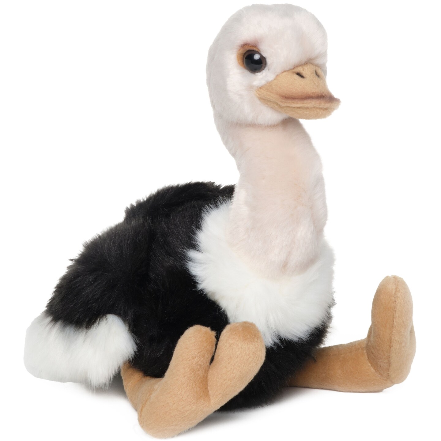 Bearington Ollie The Ostrich: Hand-Sewn 9&#x201D; Tall Stuffed Ostrich with Ultra-Soft Feathers, Realistic Details and Premium Fill; Great Birthday, Anniversary, for Animal and Exotic Bird Lovers