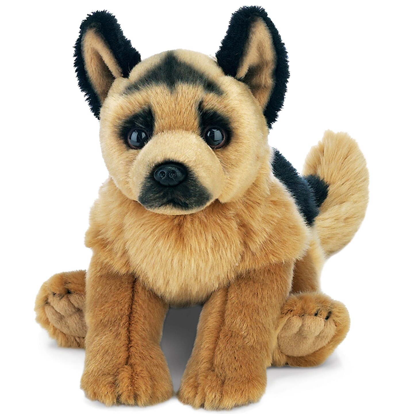 Bearington Chief German Shepherd Stuffed Animal Dog - 13" Realistic Plush Puppy with Soft Faux Fur - Adorable Stuffed Dog Companion and Cuddly German Shepherd Plush Gift for Kids and Collectors