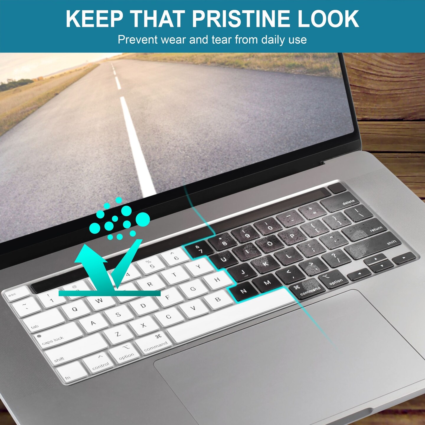 Insten Keyboard Cover Protector Compatible with 2020 Macbook Pro 13&#x22;, Ultra Thin Silicone Skin, Tactile Feeling, Anti-Dust, White