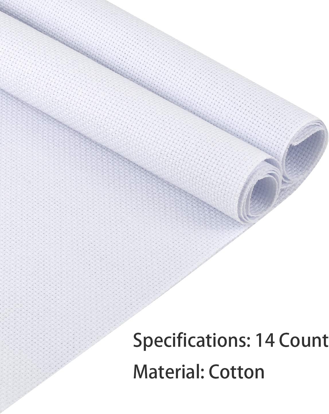 2 Pieces 14 Count Big Size White Aida Cross Stitch Fabric, Classic Reserve Aida Cloth