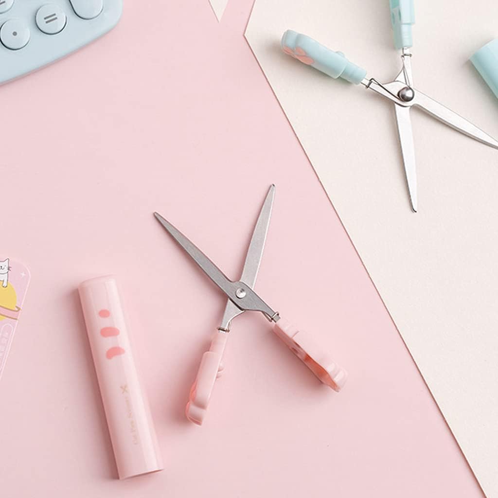 Cute Blue Mini Scissors – Portable Multipurpose Cats Paws Design for Crafts, Sewing & Paper Cutting