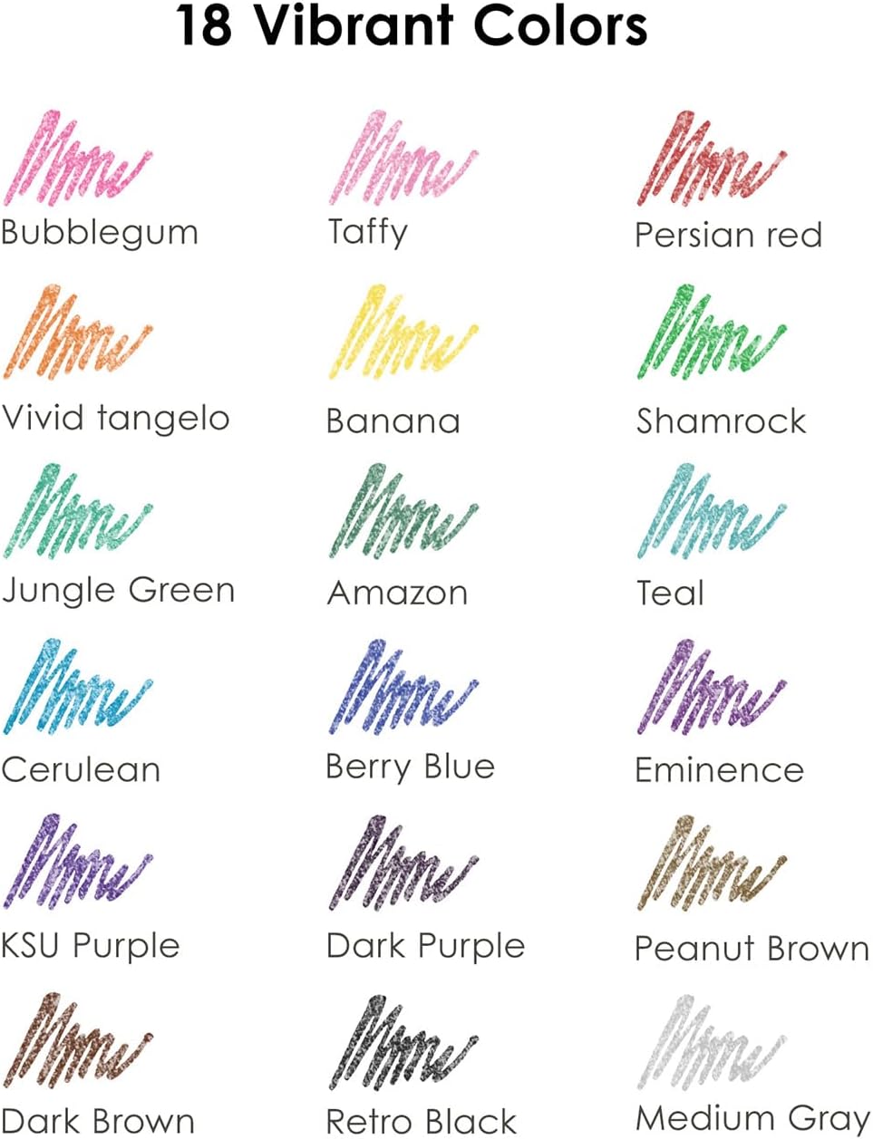 Glitter Gel Ink Pens, Vibrant Glitter Gel Pens Set, Spark Your Creativity with Every Color of the Rainbow (18 Colors Capped Glitter Gel Pens)