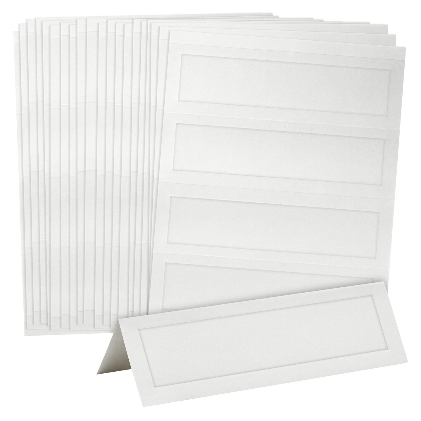 120 Pack Tent Table Place Cards, Printer Friendly, 2.5 x 8.5 Inch