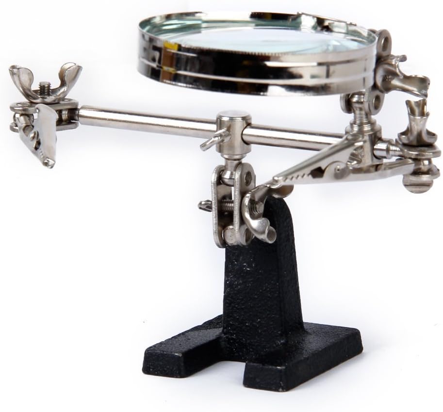 Helping Hand with Magnifier Helping Tool Kit for Watch Repair Jewelry Repair