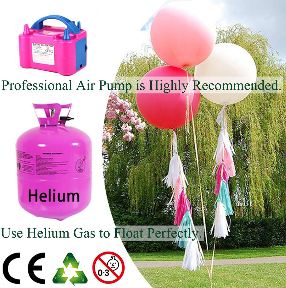 Latex Round Balloons 5 Pack Light Pink Thick Big Balloons for Photo Shoot Wedding Baby Shower Birthday Party Decorations
