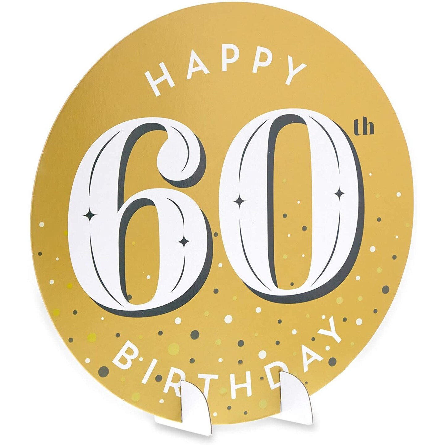 60th Birthday Decorations, Includes Table Centerpieces, Wall Sign, Ceiling Decorations and Confetti String (12 Pieces)