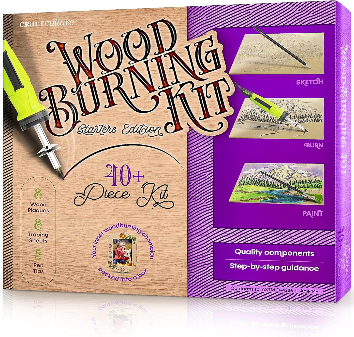 Beginner Wood Burning Kit for Kids & Teens – DIY Craft & Art Hobby, Perfect Gift.