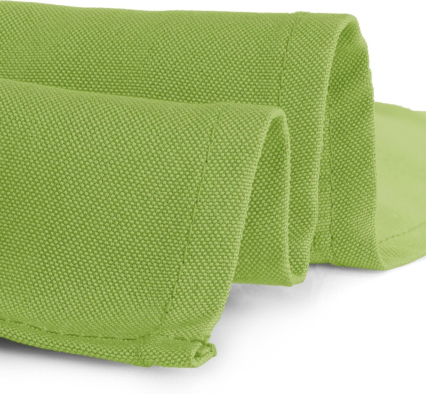 Set of 12 Apple Green Cloth Napkins, 17×17 in, Soft & Washable with Hemmed Edges