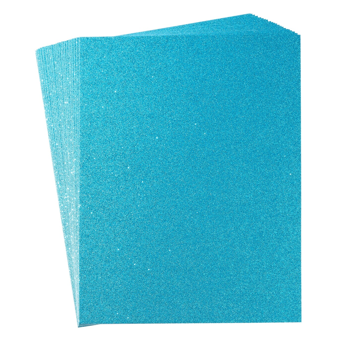 Blue Glitter Cardstock Paper for DIY Projects, Arts and Crafts (11 x 8.5 In, 24 Pack)