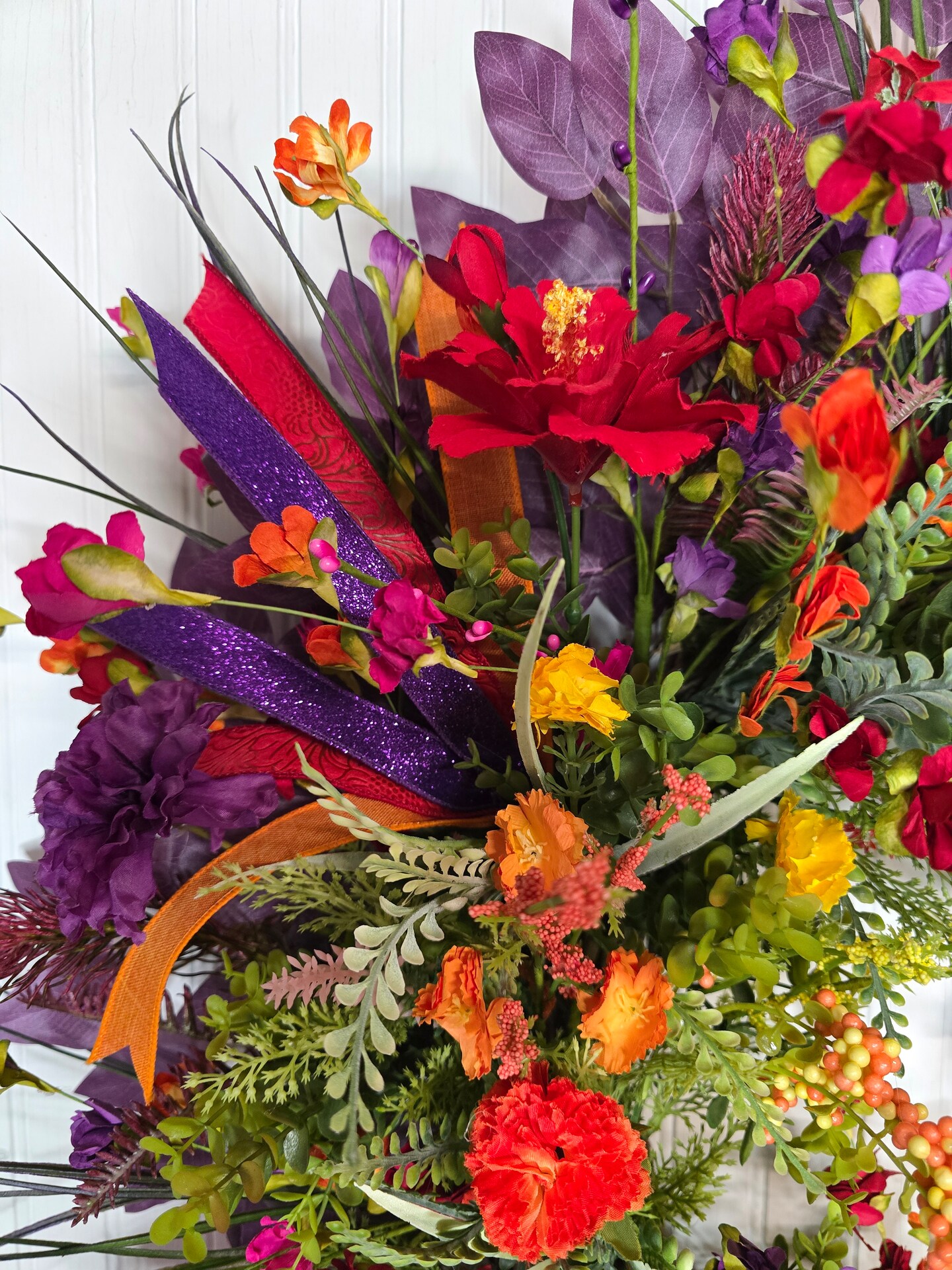 Extra Large Summer Mixed Floral Wreath for Front Door, Oversized