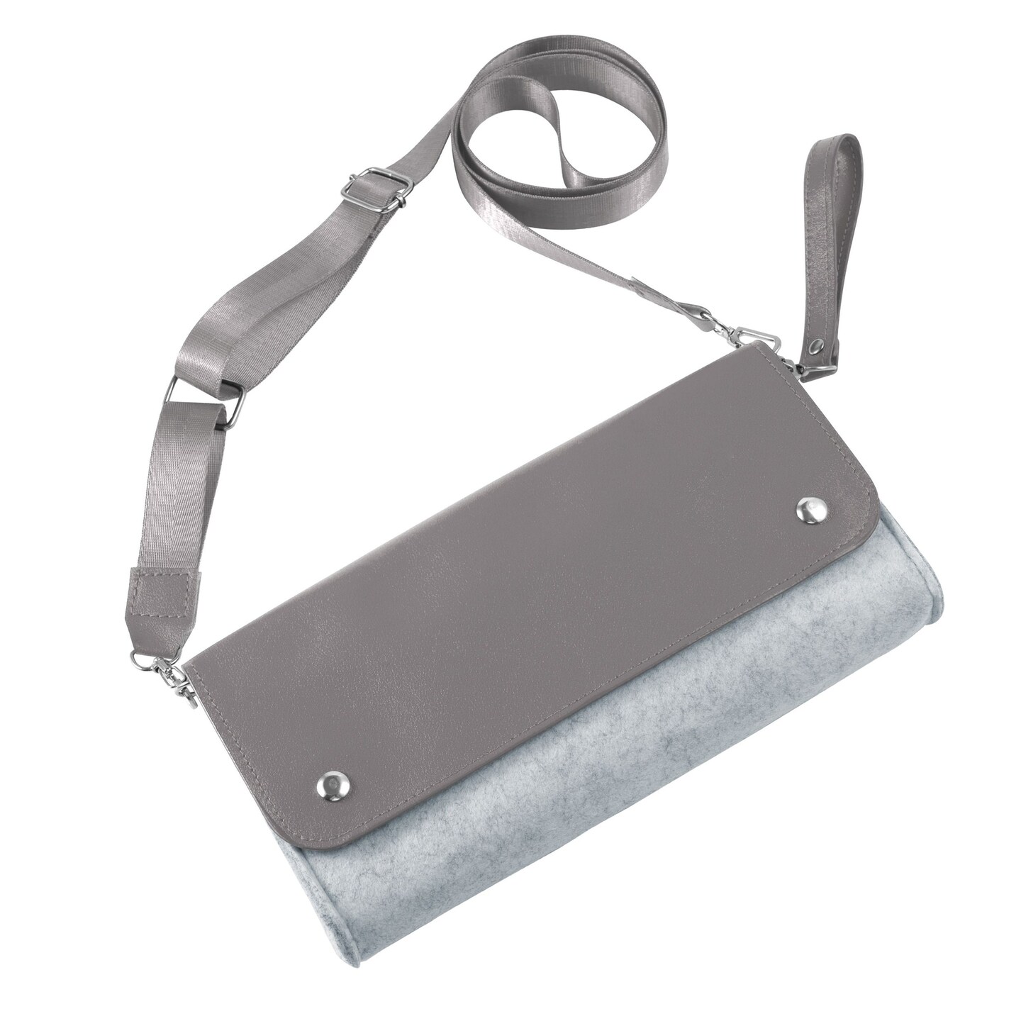 Insten Carrying Case Purse For Nintendo Switch and OLED Model, PU Leather Cover Travel Bag Sleeve Pouch, With Detachable Shoulder and Hand Strap For Girls Boys Women, Gray