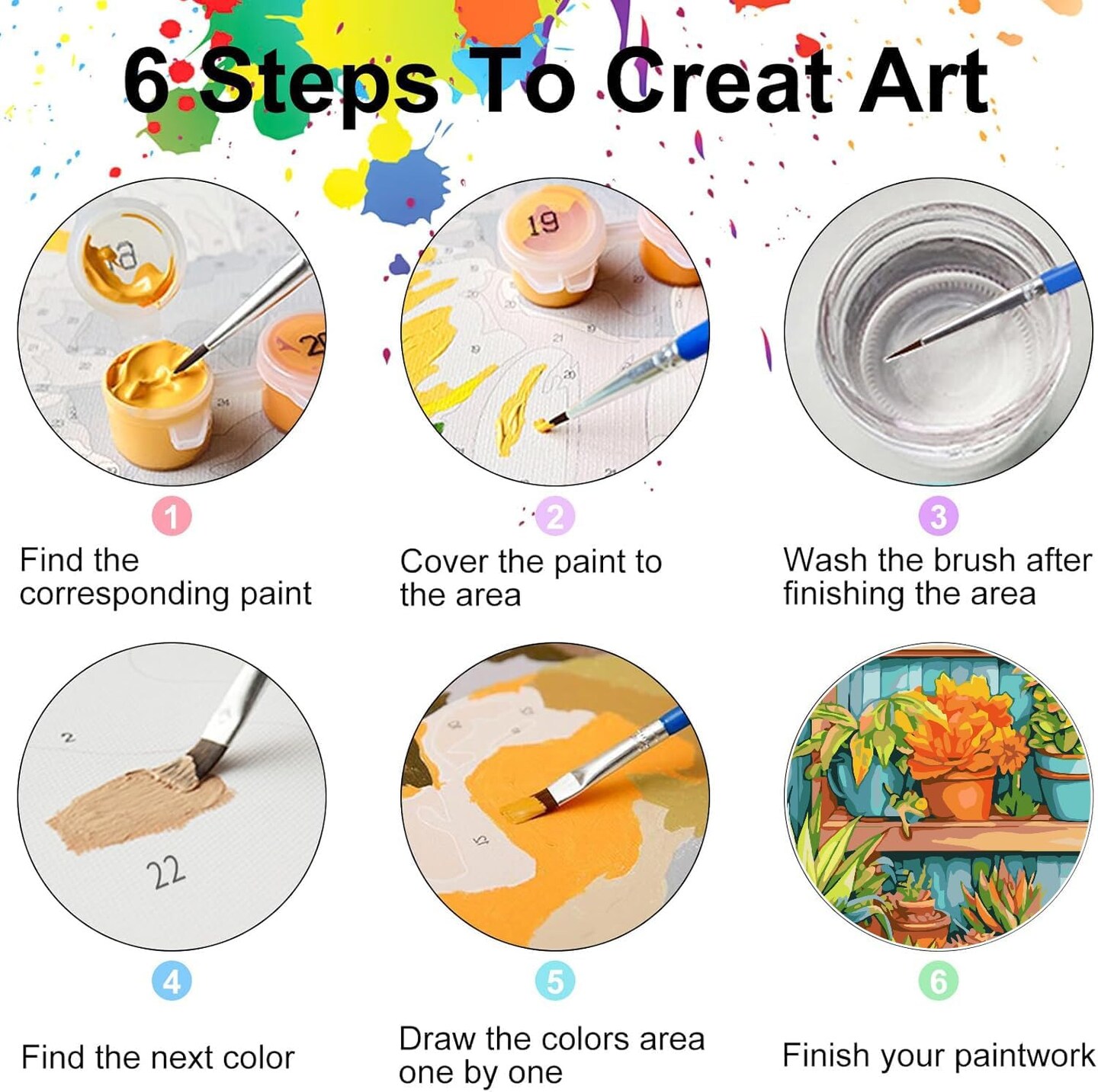 Books Paint by Numbers Kit for Adults,Bookshelf DIY Acrylic Painting Kit for Beginners Unframed,Flowers Easy Adult Paint by Number Kits on Canvas for Decor 16x20inch