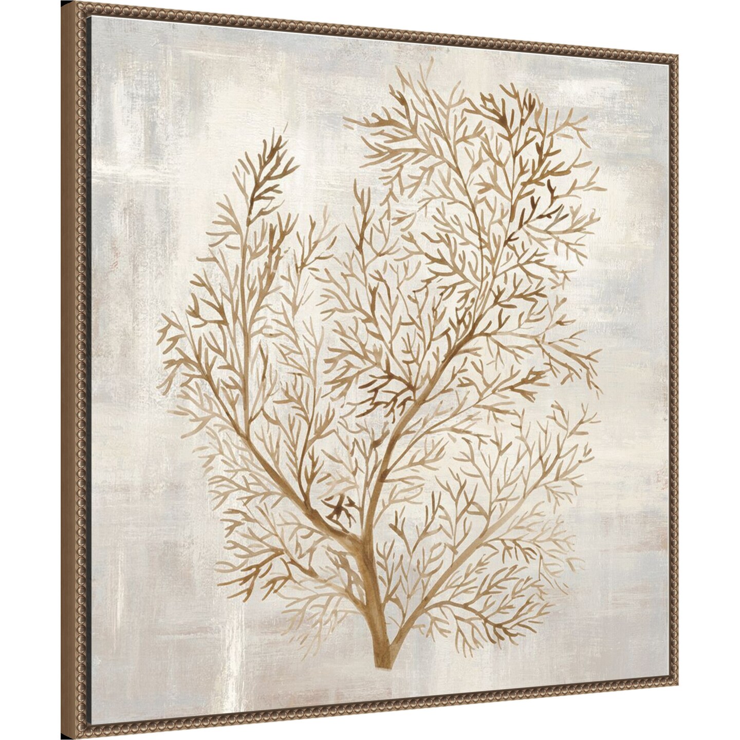 Beige Tides I by Hannah Dawson Framed Canvas Wall Art