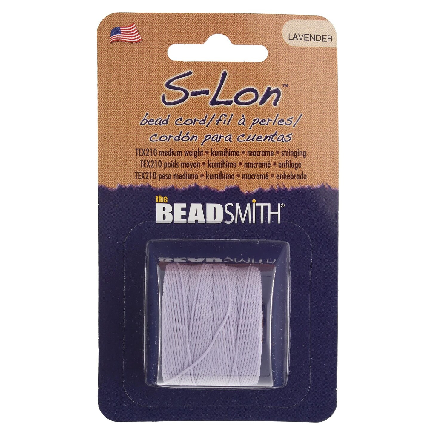 The Beadsmith S-Lon Bead Cord – .5 mm Twisted Nylon Cord for Stringing