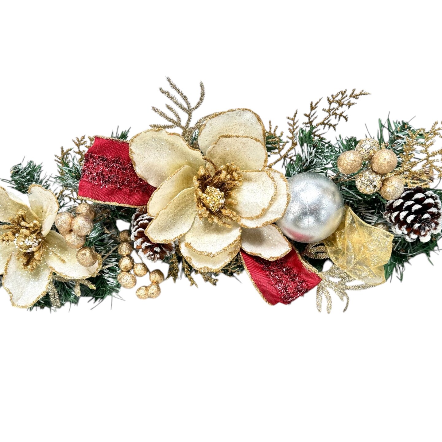 Glam Magnolia Garland, Christmas Garland