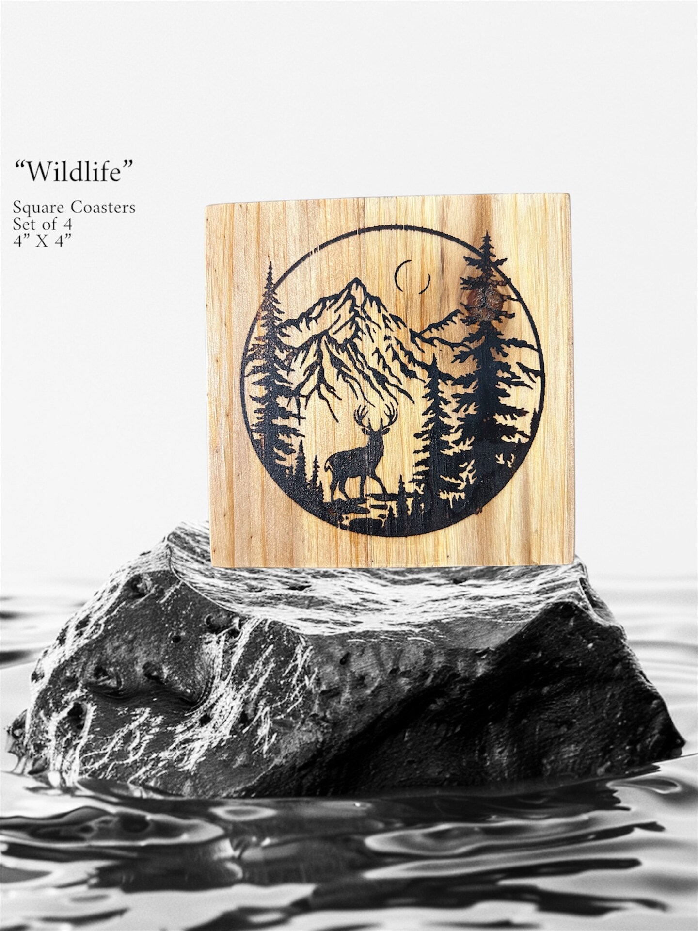 Wood-burned Coasters, Square | MakerPlace by Michaels