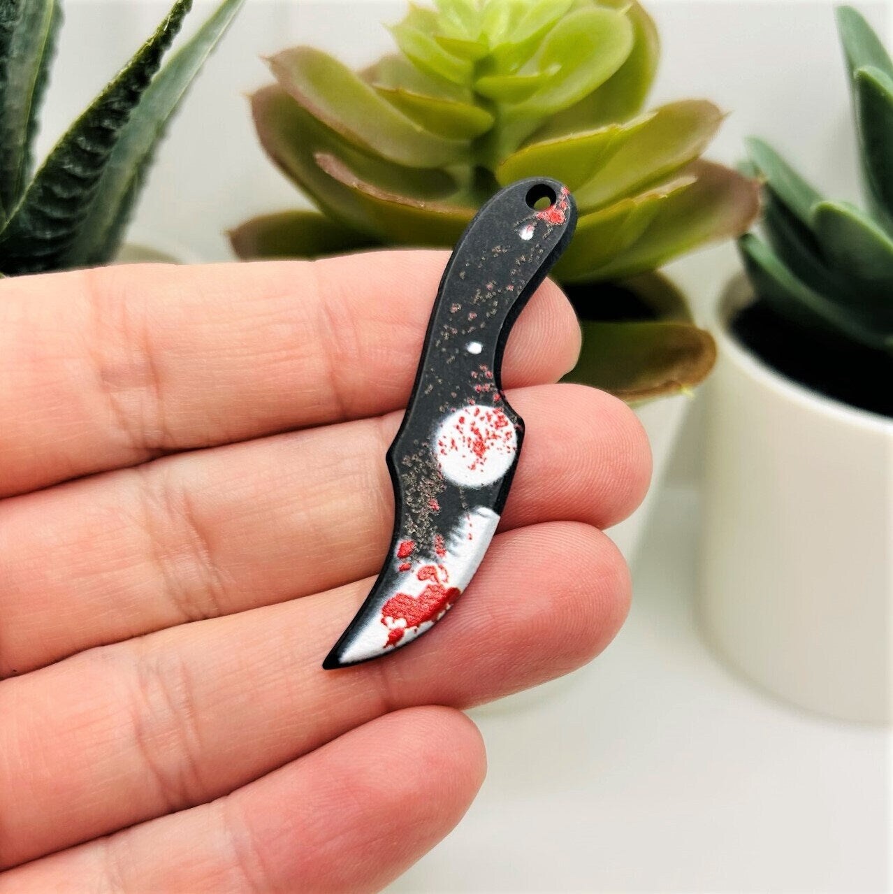 Bloody Horror Knife Charm, 50x11mm