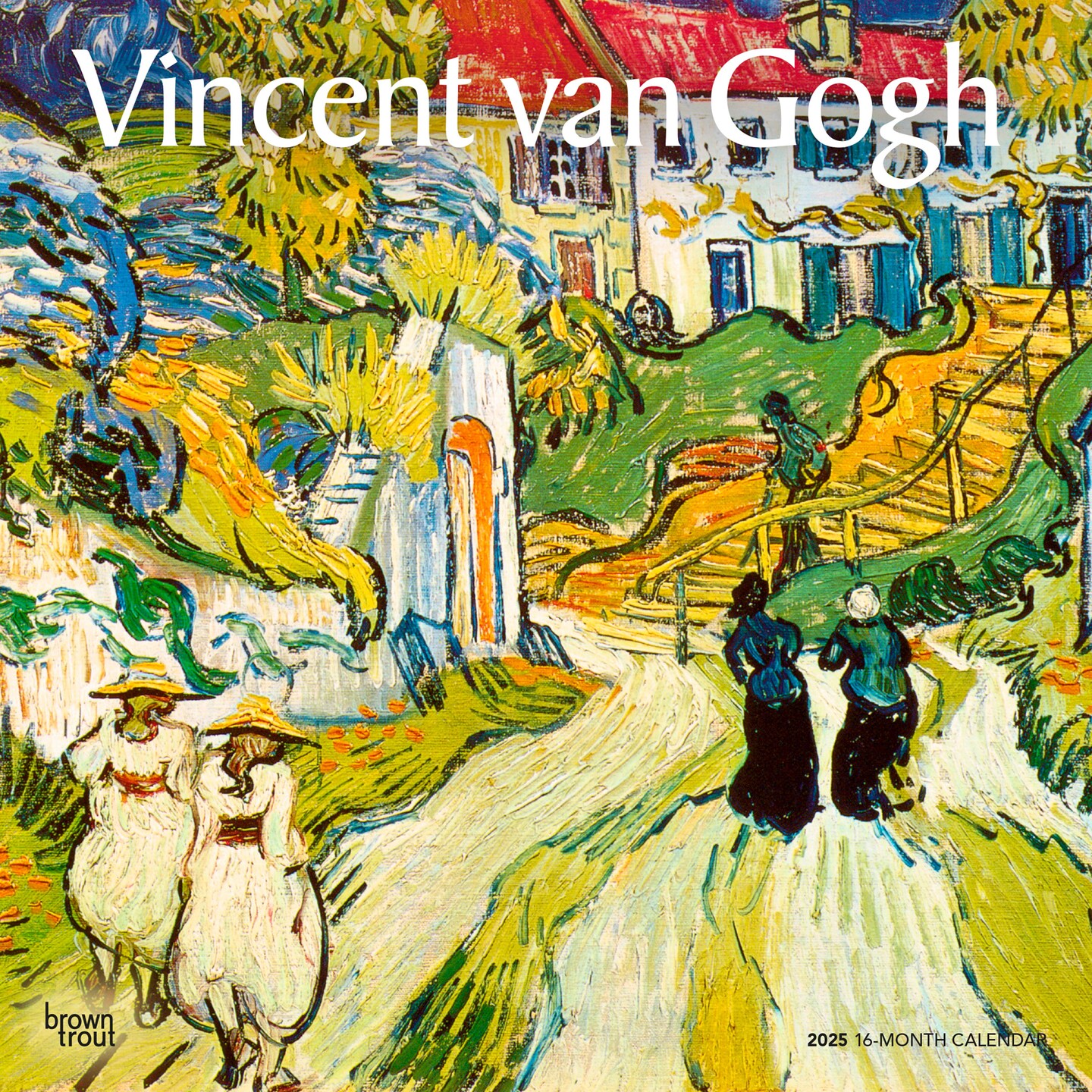 Vincent van Gogh | 2025 12 x 24 Inch Monthly Square Wall Calendar | Plastic-Free | BrownTrout | Dutch Post-Impressionist Artist