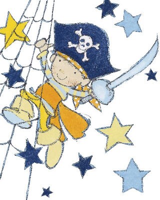 Little Pirate by Annabel Spenceley Wall Art D&#xE9;cor 11 3/4 x 9 1/2 Art Print