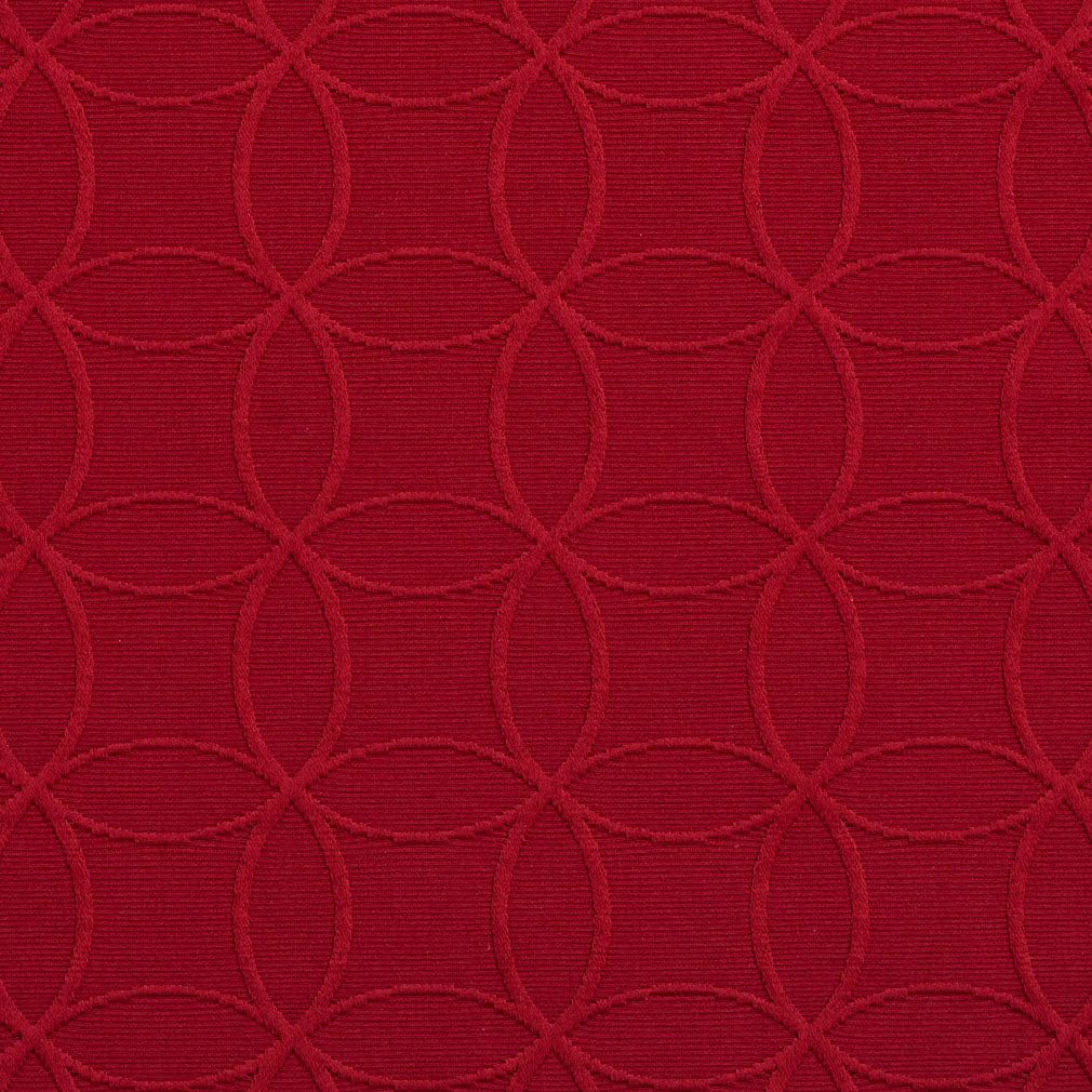 Red Geometric Matelasse Woven Pattern Upholstery Fabric by The Yard ...