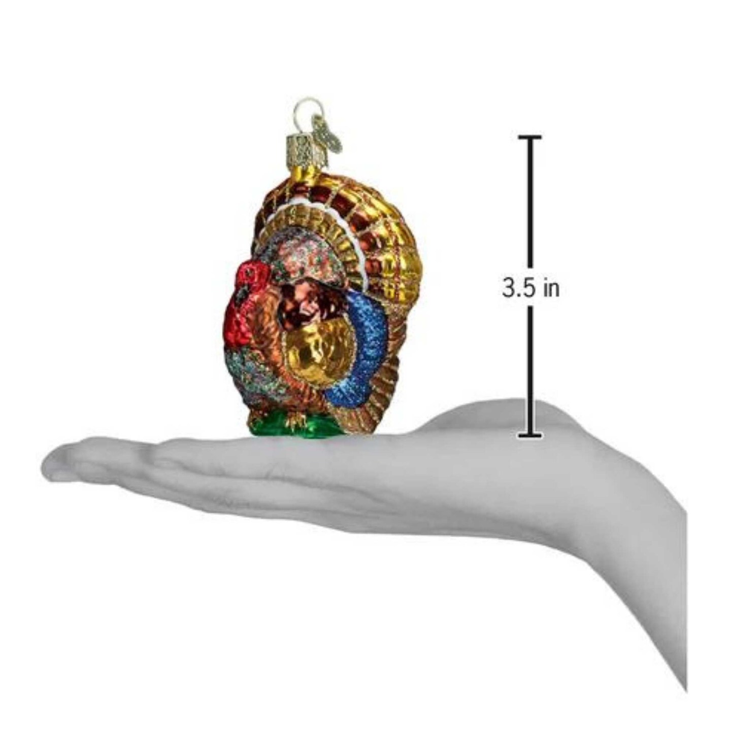 Old World Christmas 3.25 In Tom Turkey Christmas Tree Ornament , Christmas Decor Ornament Thanksgiving Bird