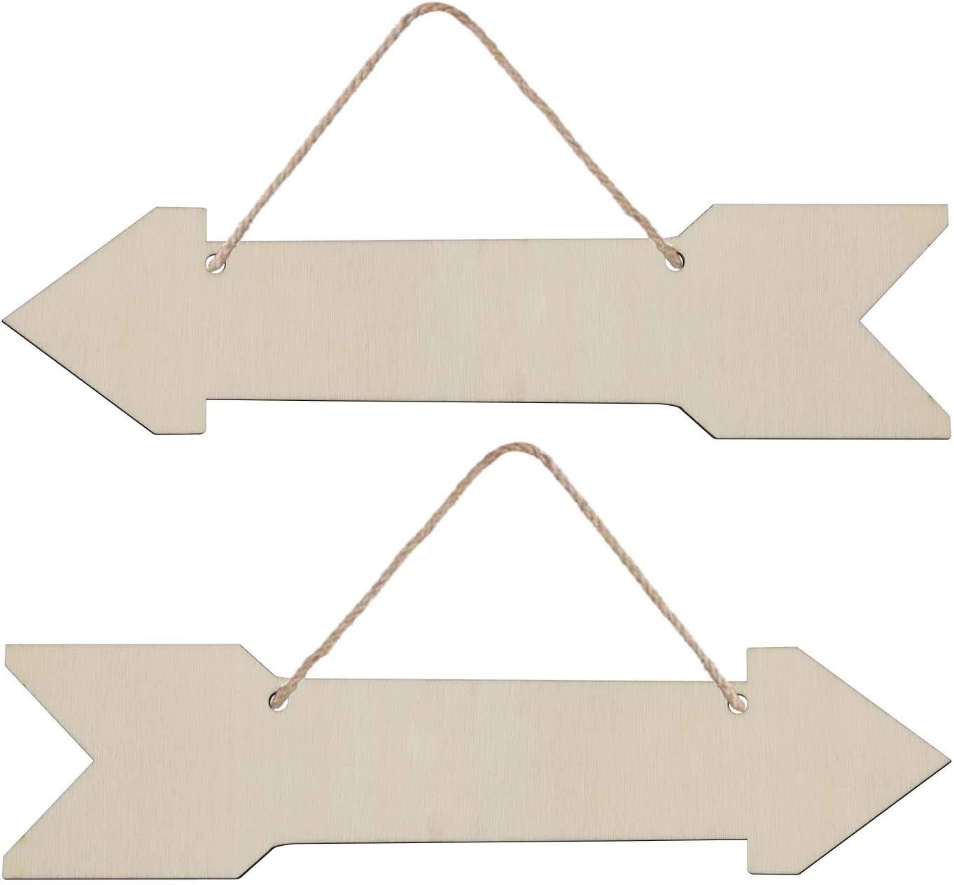 10pcs Blank Wooden Plaque Arrow Shape