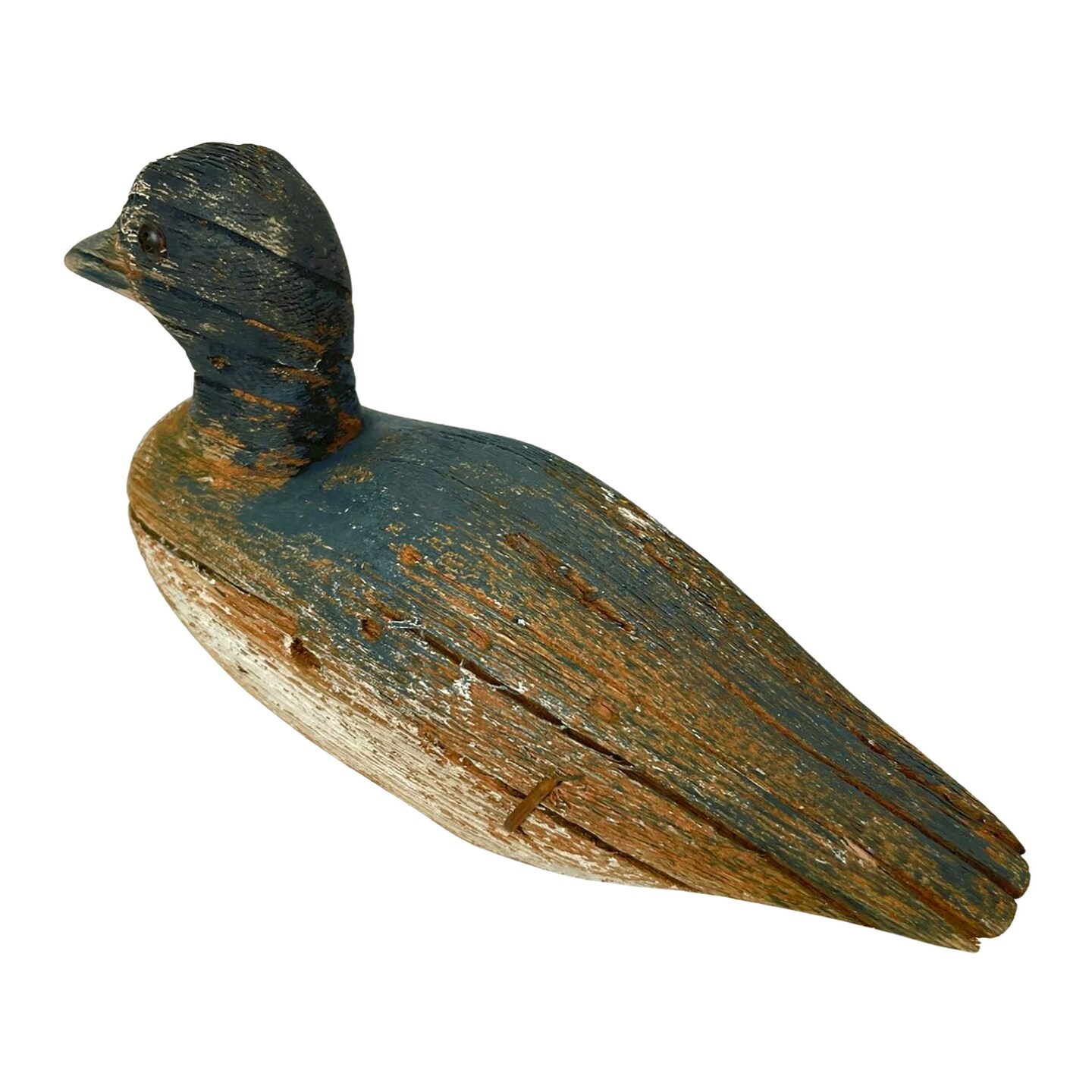 Rustic Wooden Duck Decoy Decor Collection Hand-Carved Folk Art Mallard Statues