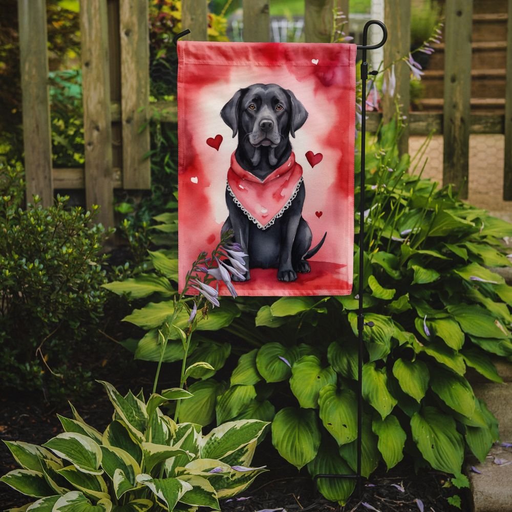 Edge Collections - 11.25" X 15.50" - Black - Labrador Retriever My Valentine Decorative - 1 Piece