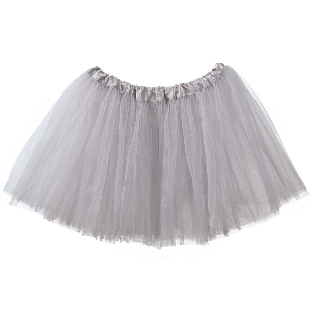 Big Girls Tutu 3-Layer Ballerina Silver