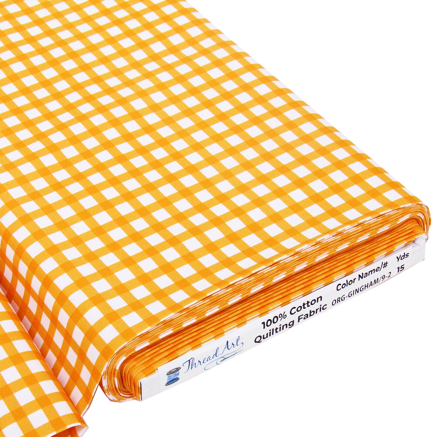 ThreadArt Premium Cotton Quilting Fabric By the Yard, 3yd or 10yd Cuts - Spring Picnic Collection - Gingham & Florals - 44" Width - 100% Cotton - Quilting, Sewing, Crafts