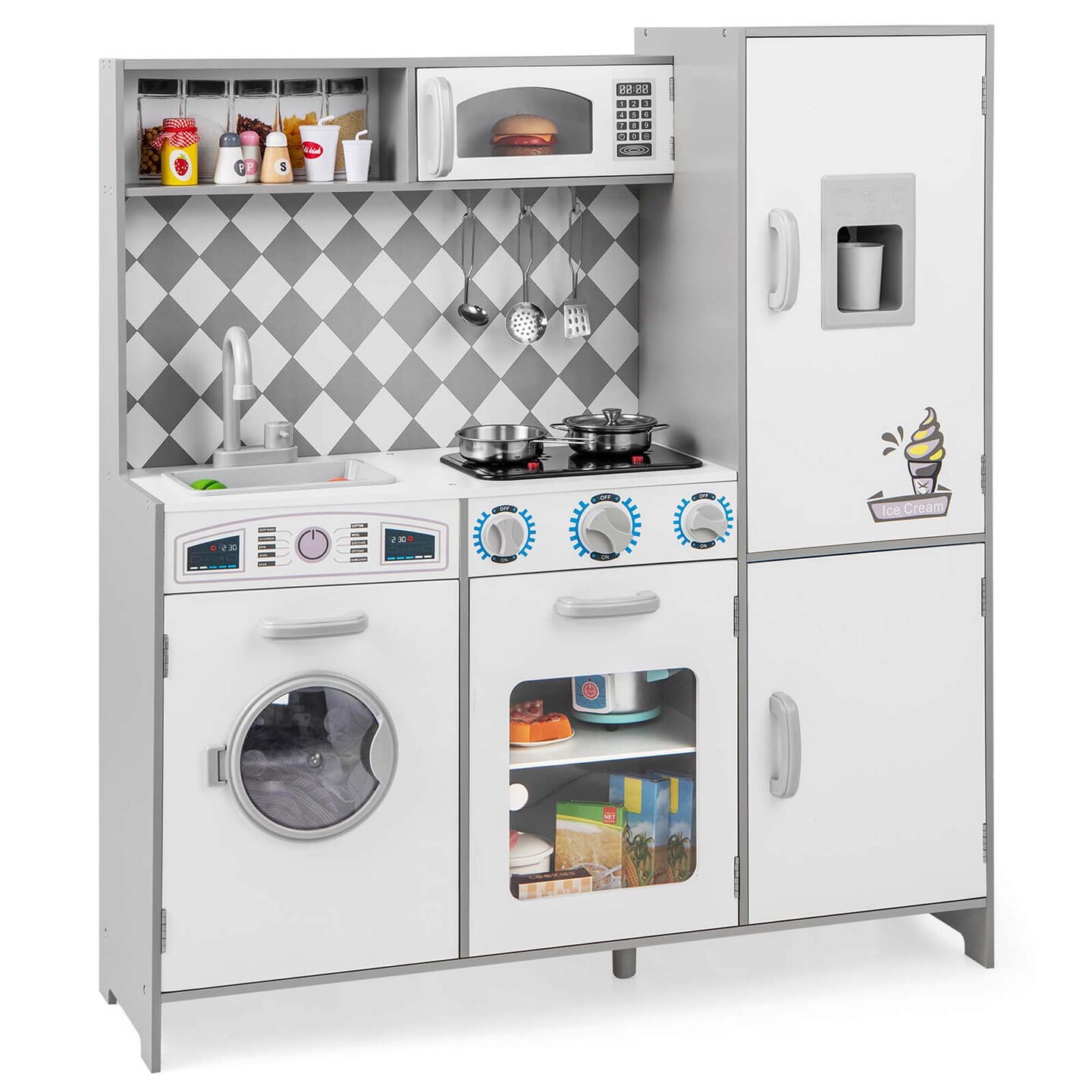 Kids kitchen with washing machine online