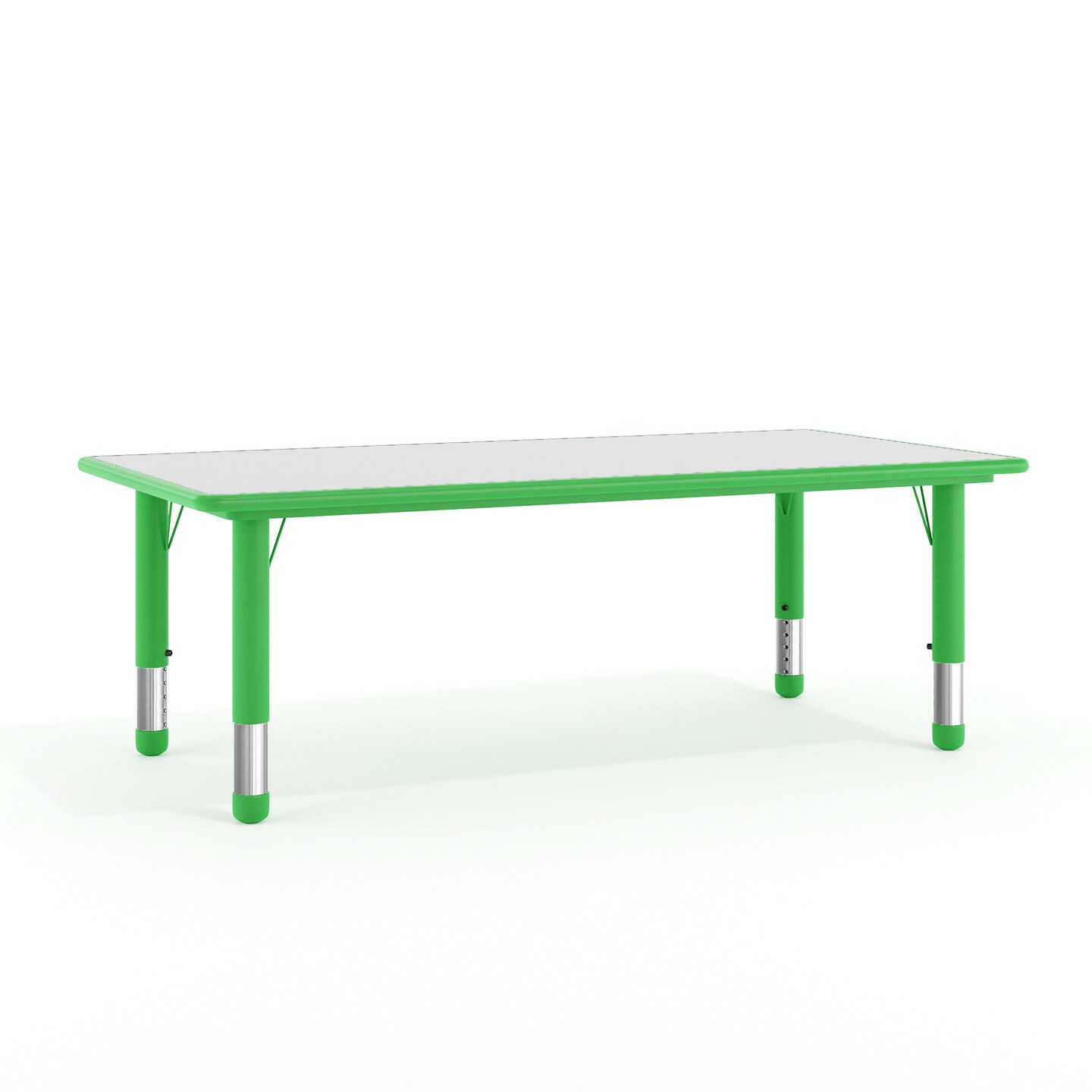Emma and Oliver 23.625&#x22;W x 47.25&#x22;L Rectangular Plastic Height Adjustable Activity Table