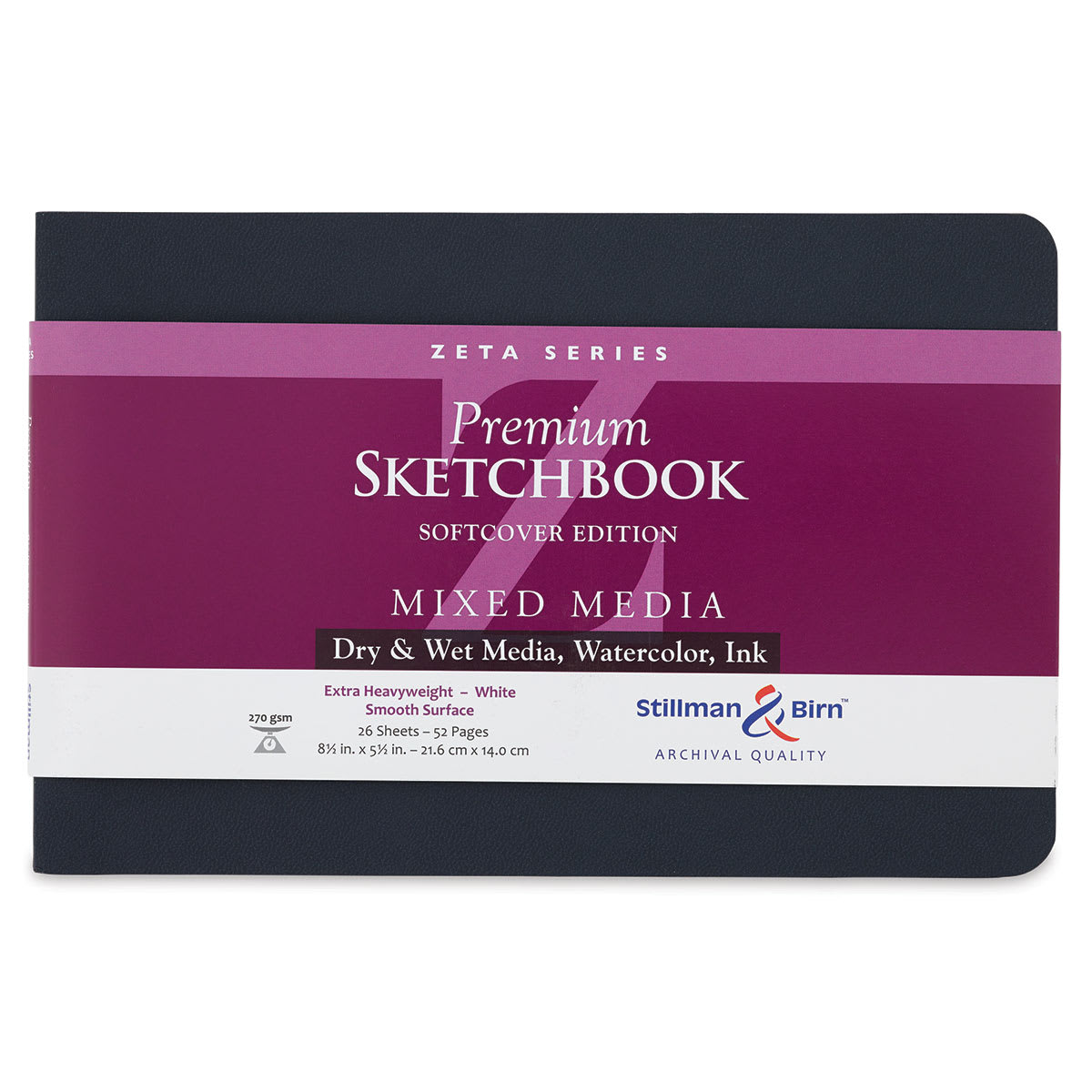 Stillman & Birn Zeta Series Softcover Sketchbook - 5-1/2" x 8-1/2", Landscape