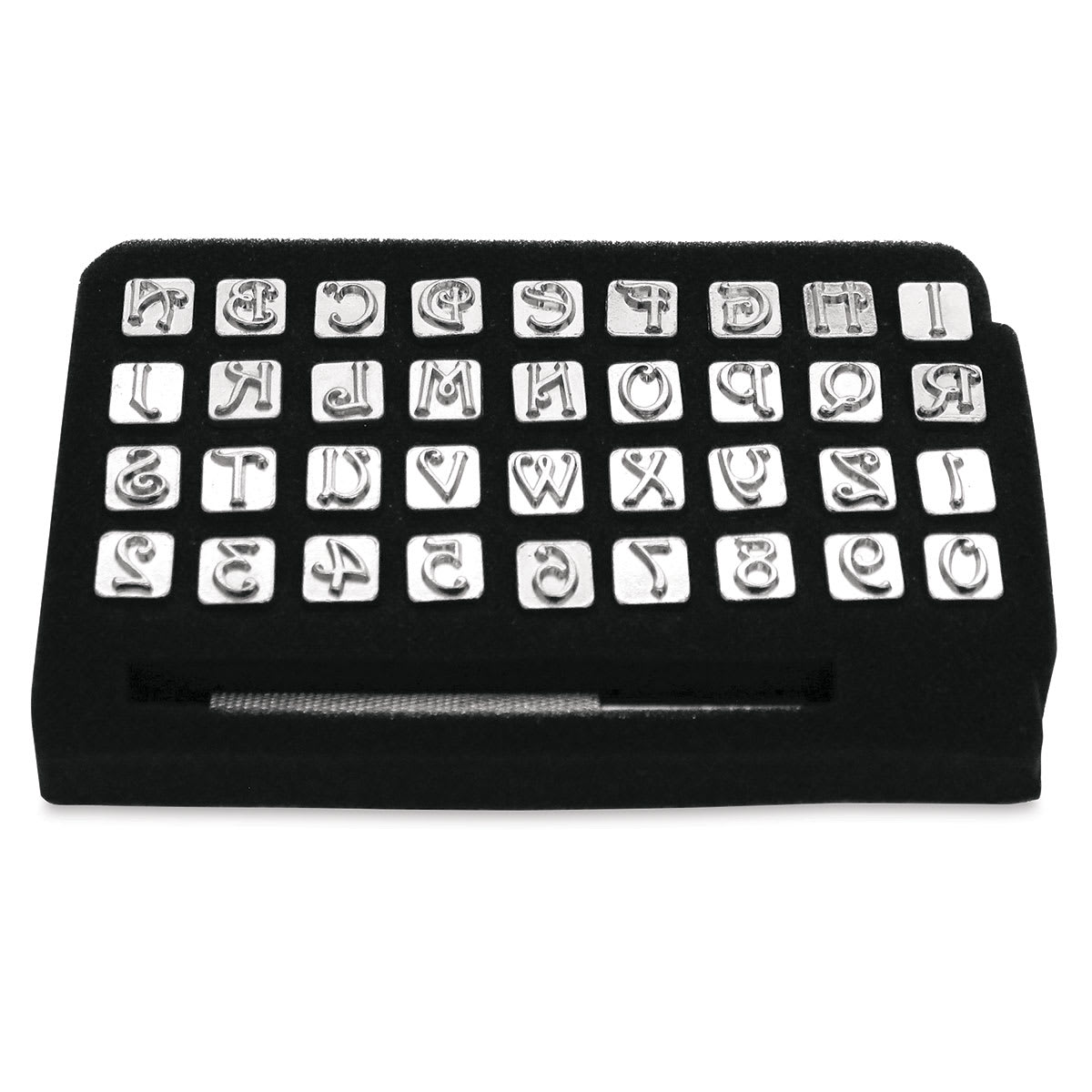 Realeather Leather Tooling Set - 3/8" Alphabet and Numbers, Set of 36
