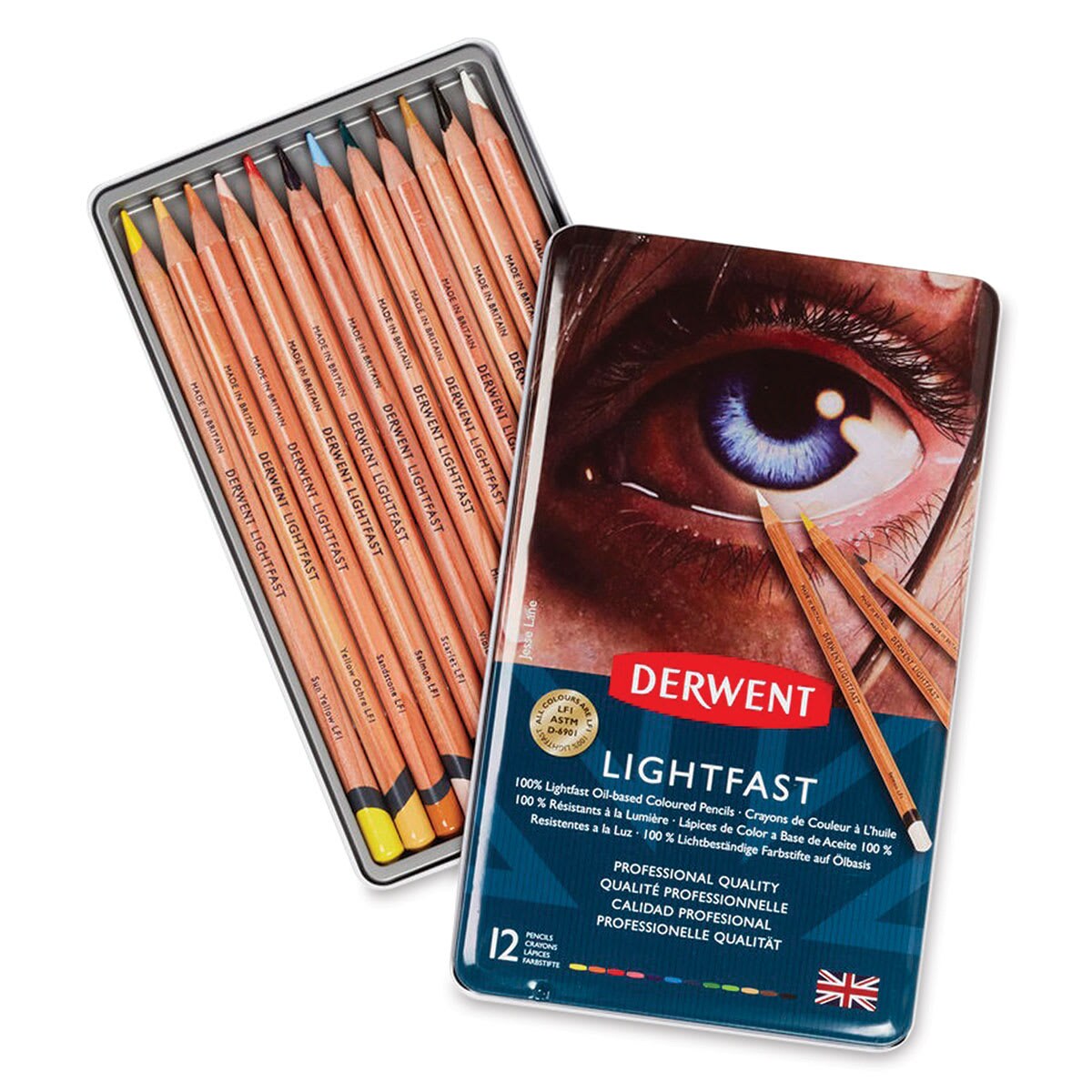 Derwent Lightfast Colored Pencil - Set of 12, Assorted Colors