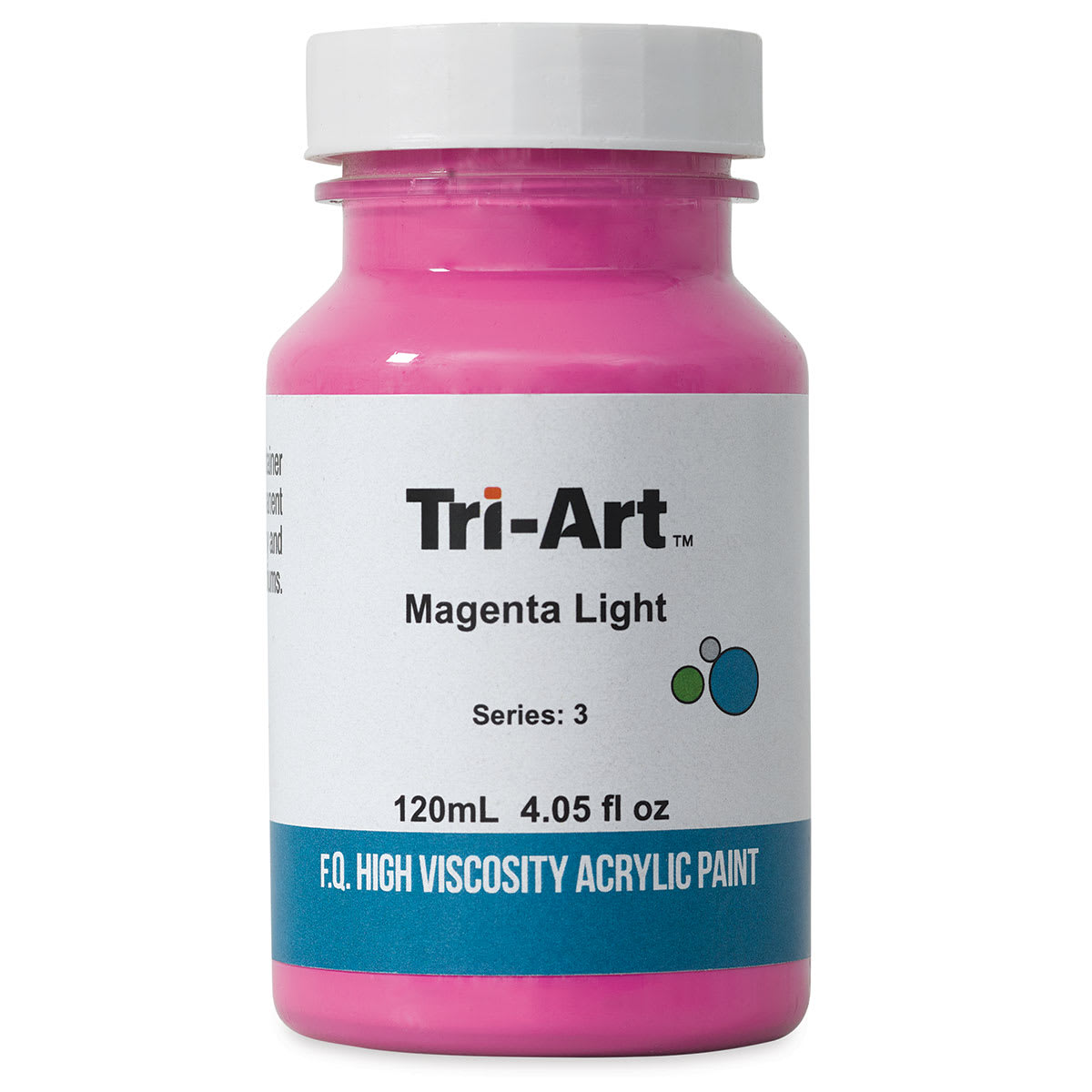Tri-Art High Viscosity Artist Acrylic - Magenta Light, 120 ml jar