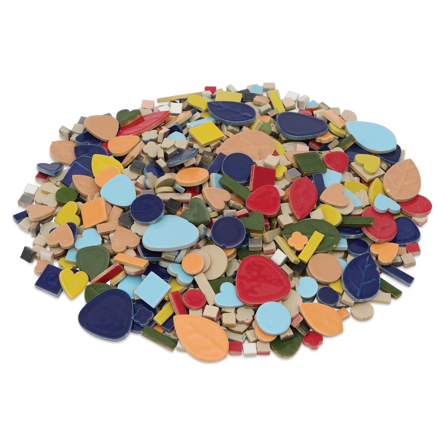 Jennifer’s Mosaics Ceramic Assorted Shapes Tiles - Mixed Shapes, 5 lb