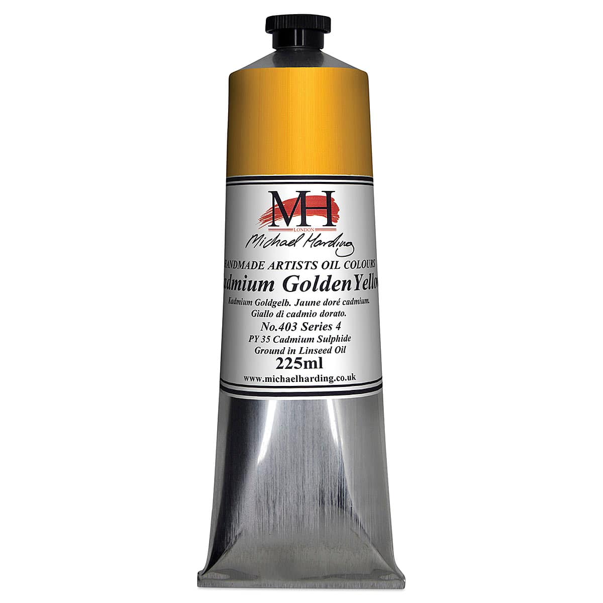 Michael Harding Artists Oil Color - Cadmium Yellow Golden, 225 ml tube