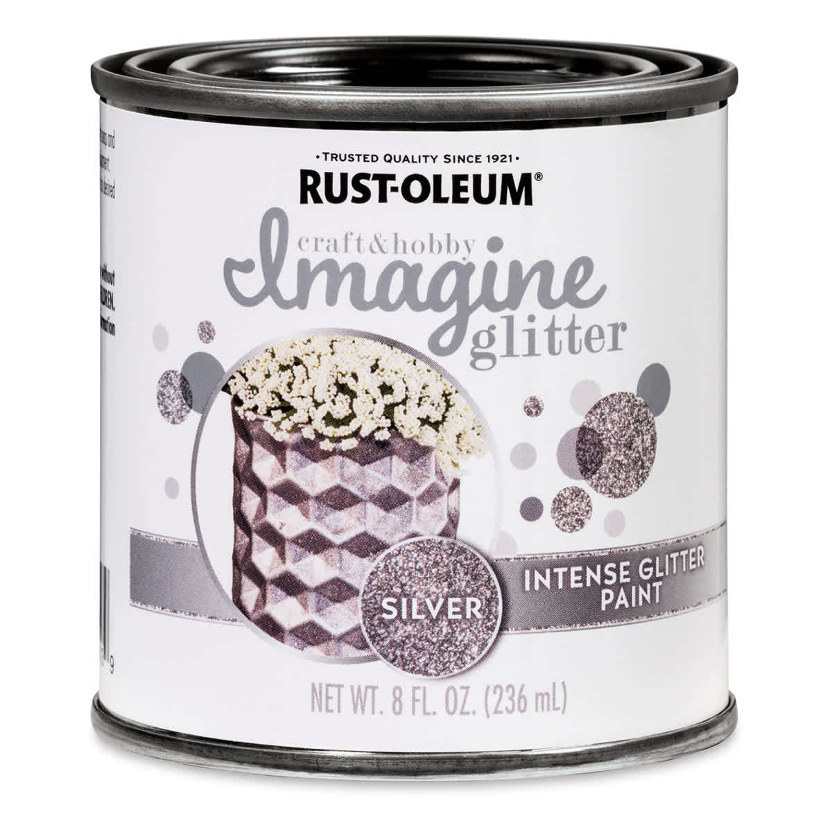 Rust-Oleum Imagine Intense Glitter Paint - Silver, 8 oz