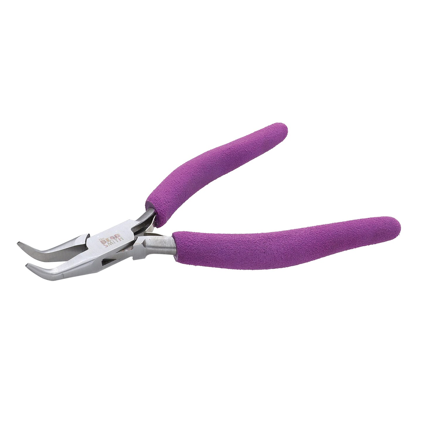 The Beadsmith Bent Chain Nose Pliers &#x2013; Wire Workers Series &#x2013; 6.5 inches (165mm) &#x2013; Polished Steel Head, Elongated Handle &#x26; Double-leaf Spring &#x2013; European Design &#x26; Quality &#x2013; Tool for Jewelry Making